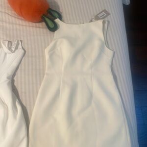 Short brand new ivory dress